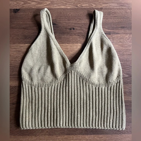 KOTN Tan Ribbed Tank Top - Picture 4 of 10